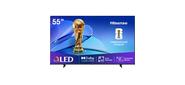 Телевизор ЖК 55'' Hisense /  55",  QLED,  Ultra HD,  Smart TV  (ОС VIDAA U9),  Wi-Fi,  DVB-T2 / T / C / S2 / S,  2х7W,  CI+ (1.4),  3хHDMI,  2хUSB,  Works with Alexa,  Alexa Built-in,  VIDAA Voice,  Yandex,  Black 2025