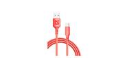 Defender Кабель F207,  USB 2.0  (AM) - Type C,  1метр,  2.4А,  силиконовая оплетка,  красный.
