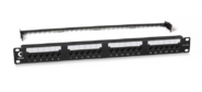 Cabeus PL2-24-Cat.5e-Dual IDC Патч-панель 19"  (1U),  24 порта RJ-45,  категория 5e,  Dual IDC,  с задним кабельным организатором,  new