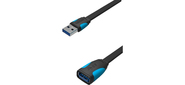 Кабель-удлинитель Vention USB 3.0 AM / AF - 1, 5м плоский