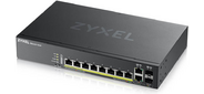 Zyxel NebulaFlex Pro GS2220-10HP Hybrid L2 PoE+ Switch,  19 "rack,  8xGE PoE+,  2xCombo  (SFP  /  RJ-45),  180W PoE Budget,  Standalone  /  Cloud Management