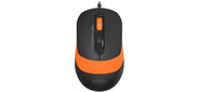 Мышь A4Tech Fstyler FM10S черный / оранжевый оптическая  (1600dpi) silent USB  (4but)