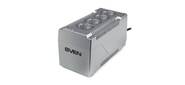 Stabilizer SVEN VR-F1000 (320W, Input 185V-285V, 4 CEE7 / 4 sockets (2 stabilized sockets, 2 power filter sockets), 230V out, plastic case, silver color)