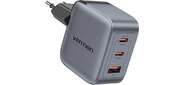 Vention FEXH0-EU Сетевое зарядное устройство на 3 порт USB С+C+A GaN 70W Серый