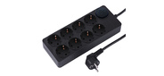 Сетевой фильтр Ippon BK-8-EU-3-16-B 3м  (8 розеток) черный  (коробка)