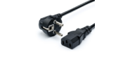 Кабель питания GoPower евровилка CEE 7 / 7-C13 1.8м ПВХ 0.75мм черный  (1 / 10 / 160)