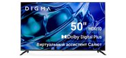 Телевизор LED Digma 50" DM-LED50UBB40 Салют ТВ Frameless Metal черный 4K Ultra HD 60Hz DVB-T DVB-T2 DVB-C DVB-S DVB-S2 USB WiFi Smart TV