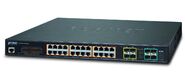 Planet GS-5220-24UPL4XR L2+ / L4 24-Port 10 / 100 / 1000T 75W Ultra PoE with 4 shared SFP + 4-Port 10G SFP+ Managed Switch,  with Hardware Layer3 IPv4 / IPv6 Static Routing,   W /  48V Redundant Power  (600W PoE Budget,  ONVIF)