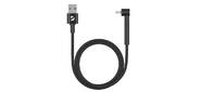 Deppa Дата-кабель Stand USB - USB-C,   подставка,  алюминий,  1м,  черный,  Deppa