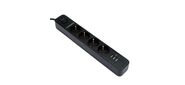 Гарнизон Сетевой фильтр 2.0 EPS-4-U3-B-2 Мультипорт, 4р, 10А, 3xUSB, 2м, ур.защиты 2+, черный, пакет (21446)
