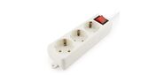 Сетевой фильтр Гарнизон ELB-G3-W-3, 3 евророзетки с выключателем и заземлением, допустимый ток 16А, длина 3м.