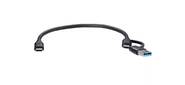 Telecom TUS716-0.3M Кабель соединительный 2-in-1 USB-A / C to Type C, 10Gbps,  0.3m