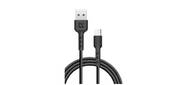 Defender Кабель F181,  USB 2.0  (AM) - Type C,  1метр,  2.4А,  нейлоновая оплетка,  чёрный.