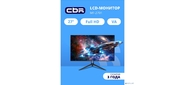 CBR LCD Монитор 27" MF-2701 безрамочный,  VA,  1920x1080,  75Гц,  1*VGA,  1*HDMI,  черный,  кабели 1*HDMI+1*VGA 1.5м в комплекте [LCD-MF2701-OPC]