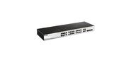 Коммутатор /  DGS-1210-28 / FL Managed L2 Switch 24x1000Base-T,  4xCombo 1000Base-T / SFP,  Surge 6KV,  CLI