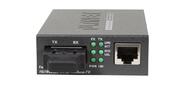 10 / 100TX - 100Base-FX (SC) Single Mode Bridge Fiber Converter - 15KM, LFPT