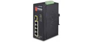 IP30 4-Port / TP + 1-Port Fiber (SFP) POE Industrial Fast Ethernet Switch  (-40 to 75 C)