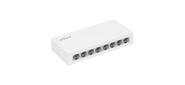 DAHUA DH-SF1008L 8-портовый неуправляемый коммутатор,  8x10 / 100 Base-T,  коммутация 1.6 Гбит / с,  MAC-таблица 2K,  пластик