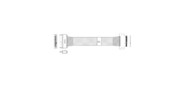 Кабель Amphenol RPC98-0040 Cable PCIe 4x  (64pin)  -TO-  U.2  SFF8639  ,  85 Ohm,  PCIe Gen4,   L:70cm