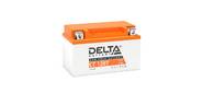 Стартерный мото аккумулятор Delta CT 1207 напряжение 12В,   емкость 7Ач,  клемма Болт + гайка ? 6 мм  (ДхШхВ: 150х86х94мм Полная высота 99мм; Вес 2, 46кг; Кол-во элементов 6; Срок службы 5лет; Гарантия 1год)