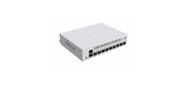 MikroTik Cloud Router Switch CRS310-1G-5S-4S+IN with 800 MHz CPU, 256 MB RAM, 4xSFP+, 5xSFP cages, 1xGBit LAN port, RouterOS L5, desktop case, rackmount ears, PSU