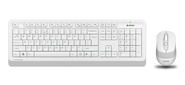 A4 Fstyler FG1010Клавиатура + мышь USB беспроводная,  клав:белый / серый мышь:белый / серый