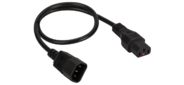 Lanmaster LAN-PP13L / 14-3.0-BK Шнур питания с блокировкой C13-C14,  3х0.75,  220В,  10А,  черный,  3 метра