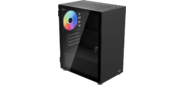 Корпус Aerocool CS-111-G-BK-v1  (mATX,  0.5mm,  стекло,  USB3.0 x1,  USB2.0 x2,  1x 12cm Black Fan)