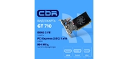 Видеокарта CBR GT710 2Gb DDR3,  64bit,  954Mhz,  1*HDMI + 1*DVI + 1*VGA,  29W,  Ret [VGA-STX710-2G-RTL]