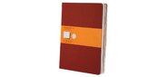 Блокнот Moleskine CAHIER JOURNAL CH121 XLarge 190х250мм обложка картон 120стр. линейка клюквенный  (3шт)