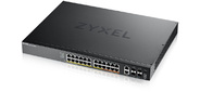 L3 Access коммутатор Zyxel NebulaFlex Pro XGS2220-30HP,  rack 19",  24xRJ-45: 1G PoE+  (8 из них PoE++),  2xRJ-45: 1 / 2.5 / 5 / 10G PoE++,  4xSFP+,  бюджет PoE 400 Вт