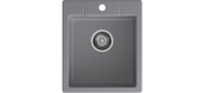 GRANFEST Мойка URBAN 242 1-чаша 420*490мм, монтаж: врезной, материал: кварц, цвет: темно-серый