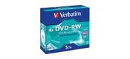 Диск DVD-RW Verbatim 4.7Gb 4x Jewel Case  (5шт) 43285