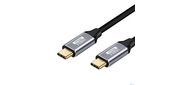 Bion Кабель USB Type-C - Type-C  (CM / CM),  100W,  USB 3.1 Gen2,  4K@60Hz,  10 Гбит / с,  1.5 м,  тканевая оплётка,  черный [BXP-CCP-USBC3.1-CMCM-015M-B]
