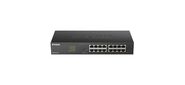 Неуправляемый коммутатор D-Link DGS-1016D / J1A с 16 портами 10 / 100 / 1000Base-T