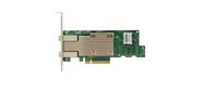 HBA-адаптер Broadcom SAS 9400-8i8e SGL  (05-50031-02) PCIe 3.1 x8 LP,  Tri-Mode SAS / SATA / NVMe 12G HBA,  16port (2*int SFF8643+2*ext SFF8644),  3516 IOC