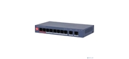 DAHUA DH-CS4010-8ET2GT-110 8-портовый PoE коммутатор управляемый  8 RJ45 10 / 100Мбит / с  (PoE / PoE+ / Hi-PoE / IEEE 802.3bt),  2 RJ45 10 / 100 / 1000Мбит / с  (uplink);  1~2 до 90Вт,  3~8 до 30Вт,  суммарно до 110Вт