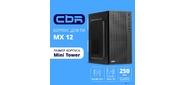 CBR PCC-MATX-MX12-500W2 Корпус mATX Minitower MX12,  c БП PSU-ATX500-08EC  (500W / 80mm),  1*USB 3.0,  2*USB 2.0,  HD Audio+Mic,  Black