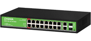 Коммутатор Digma DSP216G-2G-2S-R300  (L2) 18x1Гбит / с 2SFP 16PoE 16PoE+ 2PoE++ 300W неуправляемый