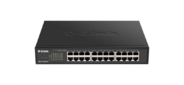 Настраиваемый L2 коммутатор D-Link DGS-1100-24PV2 / A3A c 24 портами 10 / 100 / 1000Base-T (12 портов РоЕ 802.3af / at, PoE-бюджет 100 Вт)