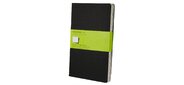 Блокнот Moleskine CAHIER JOURNAL QP318 Large 130х210мм обложка картон 80стр. нелинованный черный (3шт)