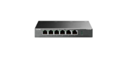 4-port 10 / 100 Mbit / s unmanaged PoE + switch with 2 10 / 100 Mbit / s Uplink ports, metal case, desktop installation, 4 802.3 af / at PoE+ ports, 2 10 / 100 Mbit / s Uplink ports