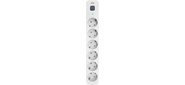 Сетевой фильтр Powercom SP-06W 1, 8 м 1.8м  (6 розеток) белый / серый  (коробка)