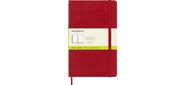 Блокнот Moleskine CLASSIC QP062R Large 130х210мм 240стр. нелинованный твердая обложка фиксирующая резинка красный