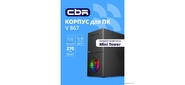 CBR Корпус mATX Minitower V867,  без БП,  1*USB 3.0,  2*USB 2.0,  HD Audio+Mic,  Rainbow Fan,  Black [PCC-MATX-V867-WPSU]