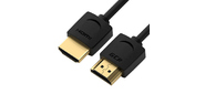 Greenconnect Кабель SLIM 1.5m HDMI 2.0,  черный Slim,  OD3.8mm,  HDR 4:2:2,  Ultra HD,  4K 60 fps 60Hz,  3D,  AUDIO,  18.0 Гбит / с ,  32 / 32 AWG,  GCR-51595