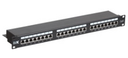 1U патч-панель кат.6 STP,  24 порта  (IDC Dual),  с кабельным органайзером