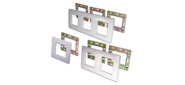 Вставка Mosaic 22.5x45, RJ-45 STP, кат.6, со шторкой и увеличенным окном маркировки, белая