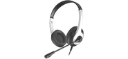 Наушники с микрофоном A4Tech Fstyler FH100U белый / черный 2м накладные USB оголовье  (FH100U)
