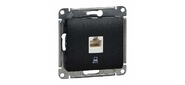 Schneider-electric GSL000781K GLOSSA РОЗЕТКА компьютерная RJ45 кат.5E, АНТРАЦИТ